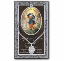 GENUINE PEWTER OUR LADY UNTIER OF KNOTS MEDAL