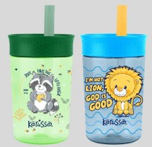 RACCOON/ LION SILICONE 2 PACK CUPS