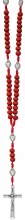 SACRED HEART RED CORDED ROSARY