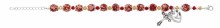 RED MARBELINE ROSARY BRACELET