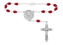 OUR LADY OF SORROWS RED AUTO ROSARY