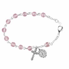 7.5'' PINK CRYSTAL BRACELET