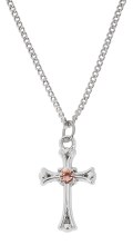 RF ROSE CROSS ON 16-18'' ADJUSTABLE CHAIN