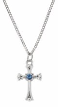 RF ZIRCON STONE CROSS ON 16-18'' ADJUSTABLE CHAIN