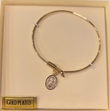 GOLD PLATED DIVINE MERCY BANGLE