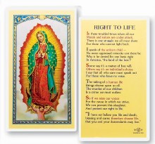 RIGHT TO LIFE PRAYER CARD