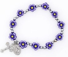 AMETHYST FIMO ROSARY BRACELET