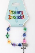 MULTICOLORED FIMO ROSARY BRACELET
