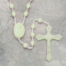 PLASTIC CORD ROSARY - LUMINOUS