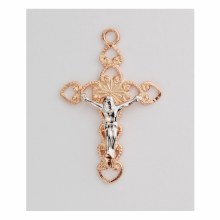 ROSE GOLD SS TWO TONE CRUCIFIX