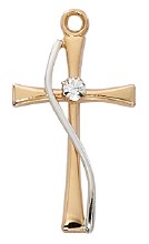 ROSE GOLD SS TWO TONE CROSS