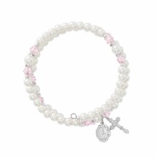 ROSE/PEARL WRAP BRACELET