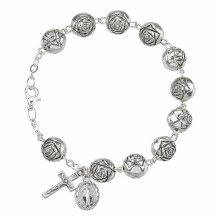 ROSE BUD BEAD ROSARY BRACELET