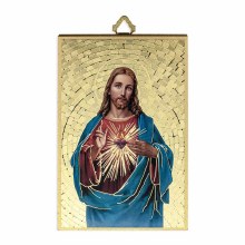 SPANISH SACRED HEART MOSIAC PLAQUE