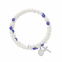 SAPPHIRE/PEARL WRAP BRACELET