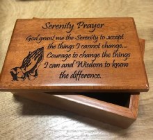 SERENITY PRAYER KEEPSAKE BOX