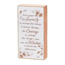 SERENITY PRAYER 4" BLOCK