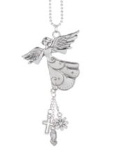 SILVER ANGEL CAR CHARM