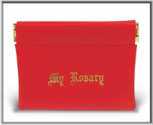 RED SNAP ROSARY CASE