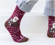 ST. PADRE PIO PRAY, HOPE, DONT WORRY ADULT SOCKS