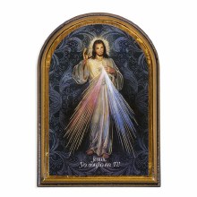 SPANISH ARCHED DIVINE MERCY PLAQUE