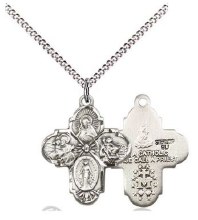 SS 4-WAY MEDAL 18" CHAIN