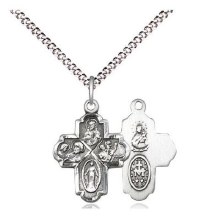 SS 4-WAY MEDAL CHAIN 18"SMALL