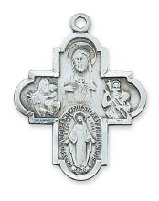 ST. JUDE STERLING SILVER 4 WAY