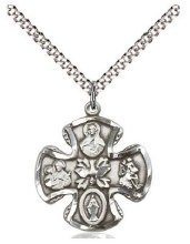 SS 5-WAY MEDAL LITE CHAIN 20"