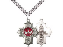 SS 5WAT RED ENAM MEDAL 18''