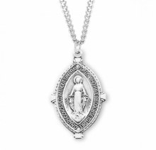 SS DOUBLE POINTED OVAL MIRACULOUS MEDAL