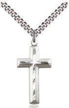 SS CROSS ON CROSS 18" CHAIN