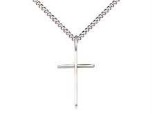 STERLING SILVER CROSS POLISHED WITH 18'' CHAIN