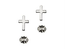 SS CROSS POST EARRINGS