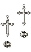 SS CROSS POST EARRING