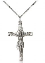 SS CRUCIFIX 18 LT CURB CH
