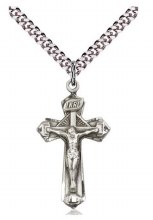 SS CRUCIFIX ENGRAVED 18" CHAIN