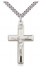 SS CRUCIFIX POLISHED 24 HVY CURB CHAIN