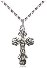 SS CRUCIFIX SN 18 CHAIN CURLS