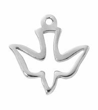 STERLING SILVER CUT OUT DOVE ON 16-18'' CHAIN