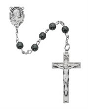 STERLING SILVER GENUINE HEMATITE ROSARY