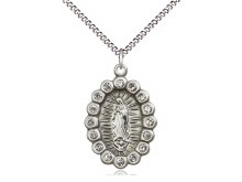 STERLING SILVER OUR LADY OF GUADALUPE WITH CRYSTAL