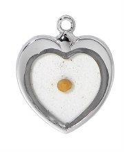 STERLING SILVER HEART MUSTARD SEED