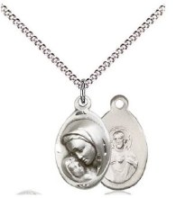 SS MADONNA/CHILD W/18"CHN