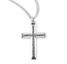 SS BLACK ENAMELED CROSS