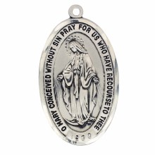 SS MIRACULOUS MEDAL 24" CHAIN
