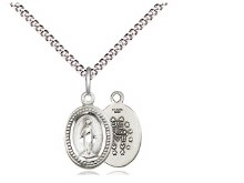 STERLING SILVER MIRACULOUS MEDAL 13'' BABY CHAIN