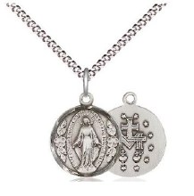 SS MIRAC MEDAL 18 LT CURB CHAIN