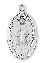 SS MIRACULOUS MEDAL 18" CHAIN