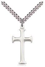 SS POLISHED CROSS SN 18" HEAVY